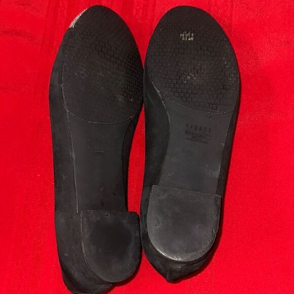 Stuart Weitzman Elegant Black Loafers with Silver Accents Size 8 - Picture 8 of 10